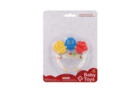 Chrastítko/Kousátko plast/silikon 10cm na kartě 0m+