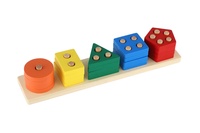 Skládačka věž dřevo 29,5cm v krabičce 7x30,5x6cm