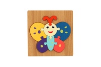 Vkládačka dřevěná zvířátka + dopravní prostředky mix druhů v sáčku