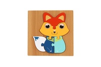 Vkládačka dřevěná zvířátka + dopravní prostředky mix druhů v sáčku