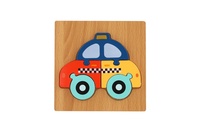 Vkládačka dřevěná zvířátka + dopravní prostředky mix druhů v sáčku