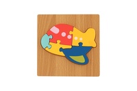 Vkládačka dřevěná zvířátka + dopravní prostředky mix druhů v sáčku