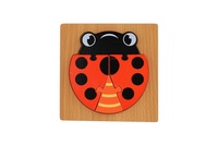 Vkládačka dřevěná zvířátka + dopravní prostředky mix druhů v sáčku