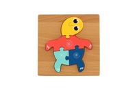 Vkládačka dřevěná zvířátka + dopravní prostředky mix druhů v sáčku