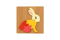 Vkládačka dřevěná zvířátka + dopravní prostředky mix druhů v sáčku