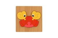 Vkládačka dřevěná zvířátka + dopravní prostředky mix druhů v sáčku