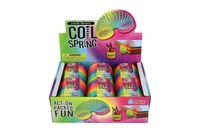 Spirála/pružina duhová plast průměr 8,5cm 6ks v boxu