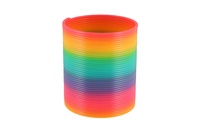 Spirála/pružina duhová plast průměr 8,5cm 6ks v boxu