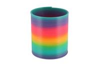 Spirála/pružina duhová plast průměr 8,5cm 6ks v boxu