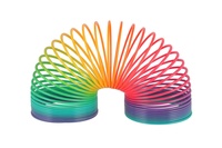 Spirála/pružina duhová plast průměr 8,5cm 6ks v boxu