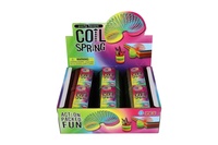 Spirála/pružina kovový efekt plast průměr 8,5cm 3 barvy 6ks v boxu