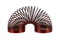 Spirála/pružina kovový efekt plast průměr 8,5cm 3 barvy 6ks v boxu