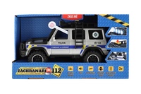 Auto záchranáři policie terénní plast 23x14cm na setrvačník na baterie se světlem se zvukem v krabic