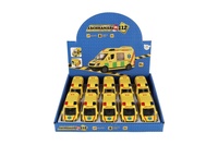 Auto ambulance plastové 12cm na setrvačník