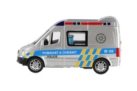 Auto policie plastové 15cm se zvukem se světlem na setrvačník