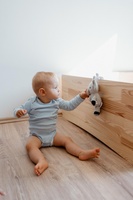 Slon babyted natahovací hrací strojek plyš 30cm závěs na postýlku/kočárek na kartě v sáčku 0m+