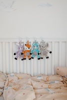 Slon babyted natahovací hrací strojek plyš 30cm závěs na postýlku/kočárek na kartě v sáčku 0m+