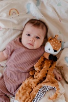 Srneček usínáček babyted, kousátko, chrastítko plyš 25x25cm na kartě v sáčku 0m+