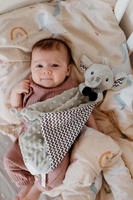 Slon usínáček babyted kousátko, chrastítko plyš 25x25cm na kartě v sáčku 0m+