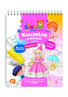 Kouzelné malování vodou/blok s tužkou princezny created 4 listy 17x23x2cm