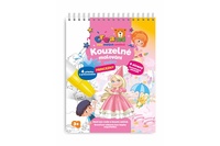 Kouzelné malování vodou/blok s tužkou princezny created 4 listy 17x23x2cm