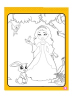 Kouzelné malování vodou/blok s tužkou princezny created 4 listy 17x23x2cm