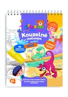 Kouzelné malování vodou/blok s tužkou dinosauři created 4 listy 17x23x2cm