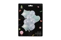 Sada balonek/balonky nafukovací párty se srdcem 8ks 2 barvy v sáčku 13x18cm