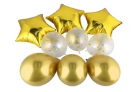 Sada balonek/balonky nafukovací párty 9ks 3 barvy v sáčku 13x18cm