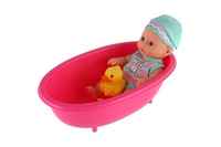 Miminko panenka s kačenkou 22cm ve vaničce plast v krabici 20x33x10cm