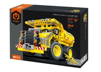 Stavebnice iM.MASTER 2v1 stavební auto/letadlo plast 361 dílků v krabici 31x23x7cm