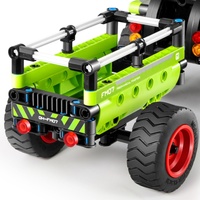 Stavebnice iM.MASTER traktor/traktor s valníkem 2v1 plast 346 dílků v krabici 31x23x6,5cm