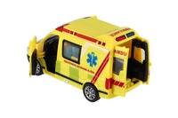 Auto záchranáři ambulance plastová 14,5cm na baterie se světlem a zvukem na setrvačník