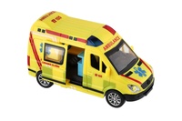 Auto záchranáři ambulance plastová 14,5cm na baterie se světlem a zvukem na setrvačník