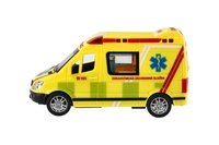 Auto záchranáři ambulance plastová 14,5cm na baterie se světlem a zvukem na setrvačník