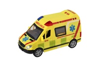 Auto záchranáři ambulance plastová 14,5cm na baterie se světlem a zvukem na setrvačník