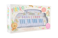 Piánko zvířátka plast 35cm pro nejmenší na baterie se zvukem v krabici 43x24x9cm