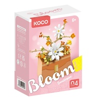 Stavebnice mini KOCO Květina v kabelce plast 232ks v krabičce 11x15x6cm