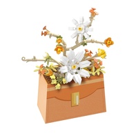 Stavebnice mini KOCO Květina v kabelce plast 232ks v krabičce 11x15x6cm