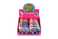 Vodní hra hlavolam svítící jednorožec plast 13x12cm na baterie 4 barvy 12ks v boxu