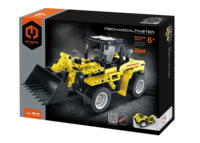 Stavebnice iM.MASTER 2v1 stavební auto plast 320 dílků v krabici 31x23x7cm