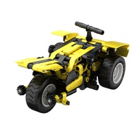 Stavebnice iM.MASTER 2v1 stavební auto plast 320 dílků v krabici 31x23x7cm