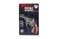 Kovová Pistole Revolver na kapsle 8 ran 18cm