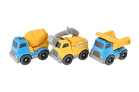 Auto stavební 3ks na volný chod 7x10cm v krabičce