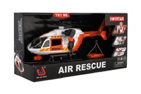 Vrtulník/Helikoptéra záchranářská plast 32cm na baterie se světlem se zvukem v krabici 34,5x19x12cm