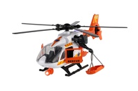 Vrtulník/Helikoptéra záchranářská plast 32cm na baterie se světlem se zvukem v krabici 34,5x19x12cm