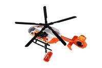 Vrtulník/Helikoptéra záchranářská plast 32cm na baterie se světlem se zvukem v krabici 34,5x19x12cm