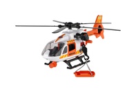 Vrtulník/Helikoptéra záchranářská plast 32cm na baterie se světlem se zvukem v krabici 34,5x19x12cm