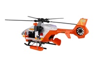Vrtulník/Helikoptéra záchranářská plast 32cm na baterie se světlem se zvukem v krabici 34,5x19x12cm