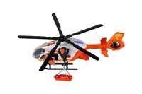 Vrtulník/Helikoptéra záchranářská plast 32cm na baterie se světlem se zvukem v krabici 34,5x19x12cm